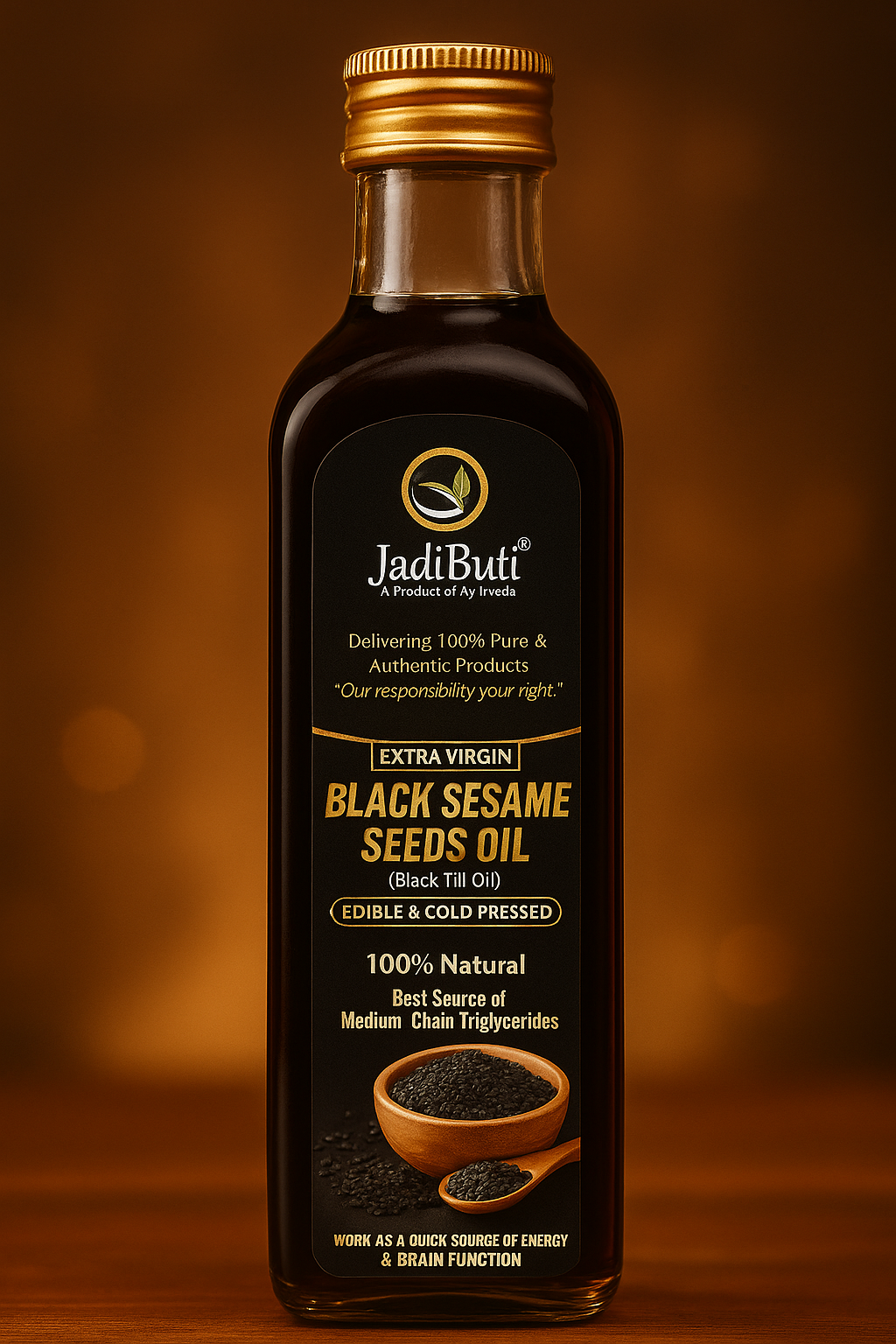 Extra Virgin Black Sesame Seeds Oil (Black Till)